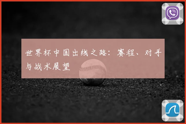 世界杯中国出线之路:赛程、对手与战术展望
